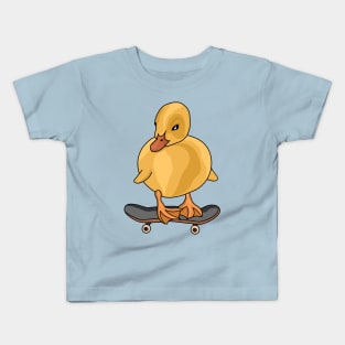 Skateboarding Duck Kids T-Shirt